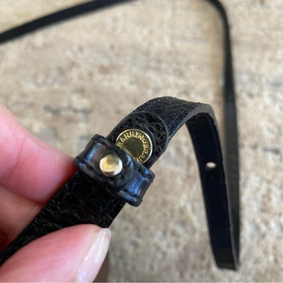 Brahmin Manhattan Croc Embossed Leather Crossbody Purse Handbag Small Brown - Picture 11 of 16